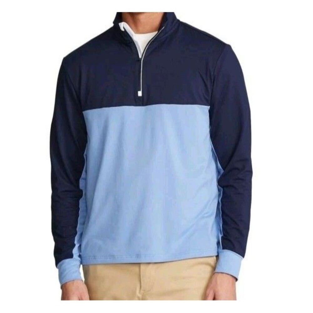 Polo Golf Ralph Lauren Stretch Wicking Sz XXL Pullover Lightweight 1/4 Zip Blue